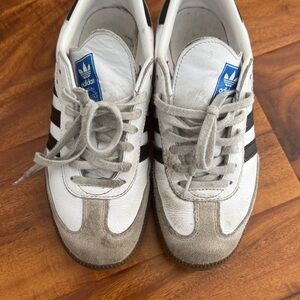 Adidas White and Gray Classic Sneakers